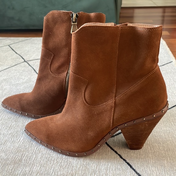 Chinese Laundry Brown Split Suede Ramble Booties - Picture 3 of 10